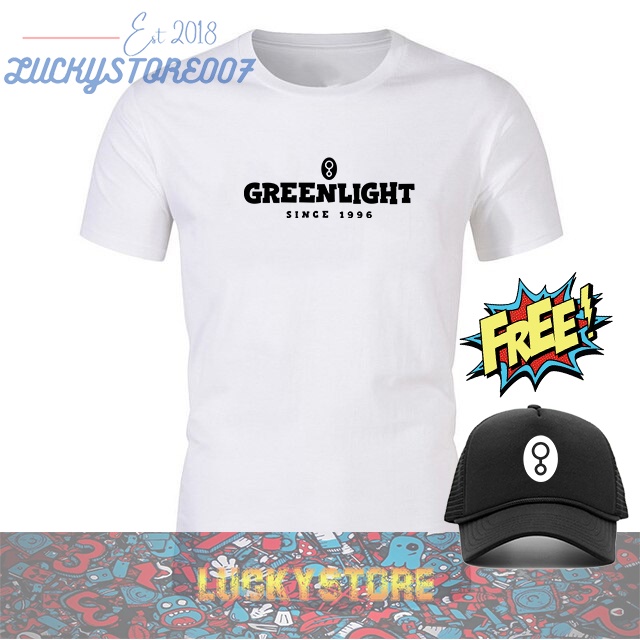 BONUS TOPI...Baju pria/Kaos cowok Distro grenlight terbaru ukuran M L XL XXL (COD) TEKS HITAM