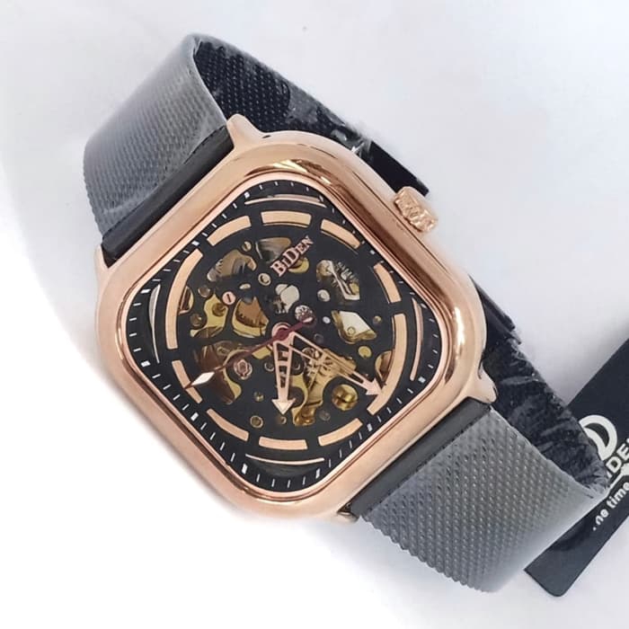 Jam Tangan Pria Original Biden Automatic Mesin - Hitam Rosegold