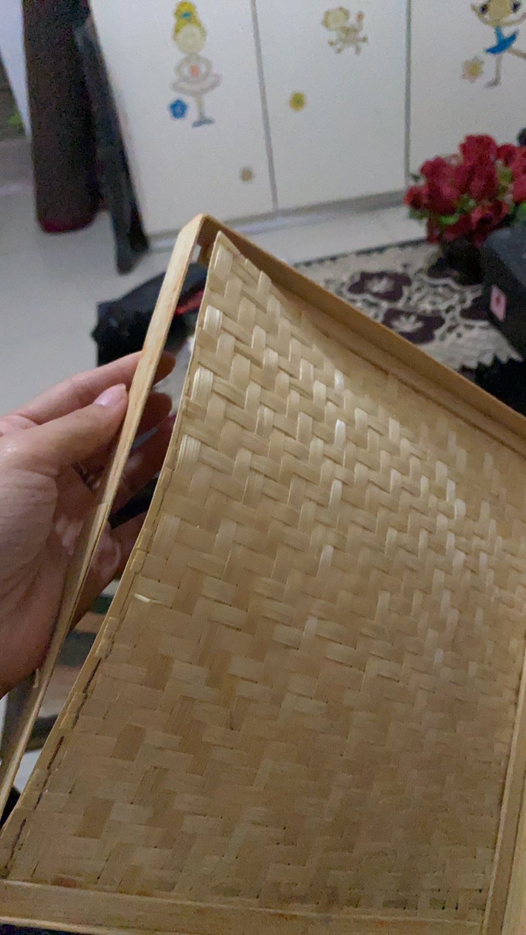 Rantang Hampers Persegi Anyaman Bilik Ukuran 25 Cm X 25 Cm