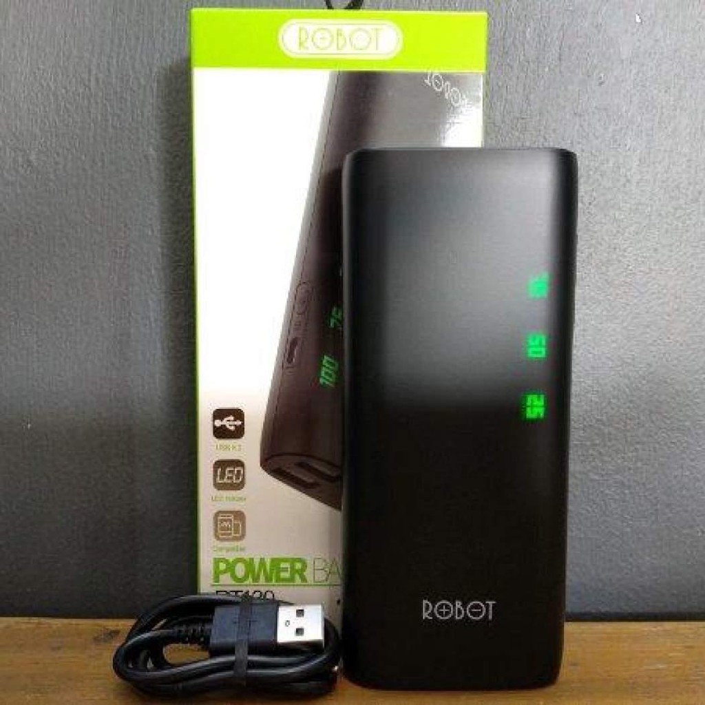 POWERBANK ROBOT RT130 KAPASITAS 10000 MAH ORIGINAL