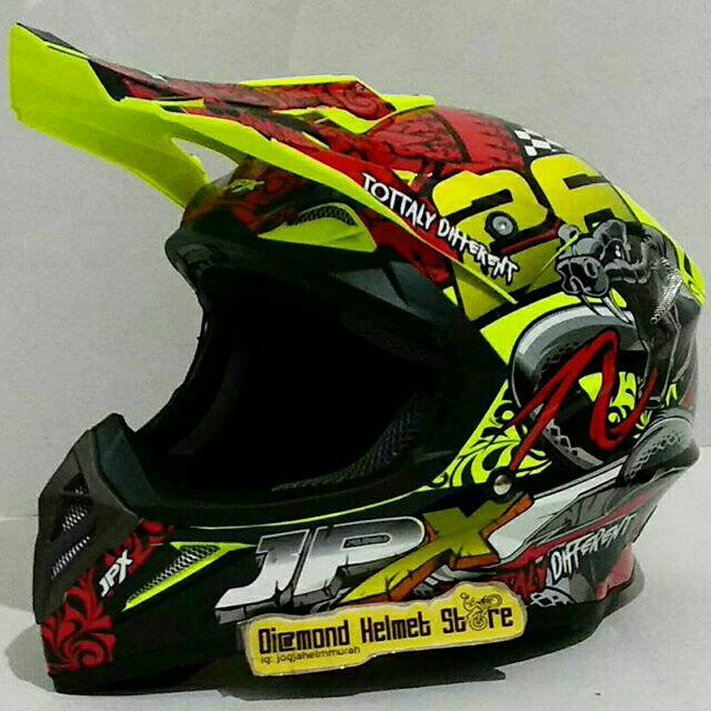 Helm cross JPX cross X16 East Mamba Yellow Fluo