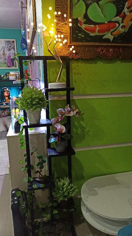 Rak Bunga Besi Kayu 6 Lantai