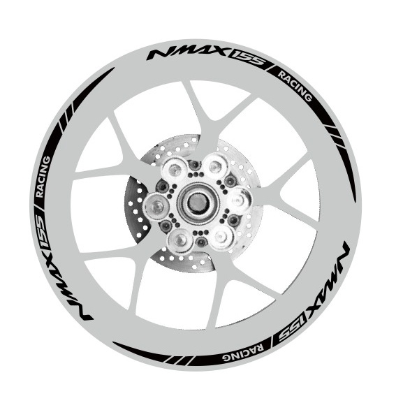 STIKER VELG NMAX 155 RACING VELG SILVER NEW DESIGN ABYAN STIKER