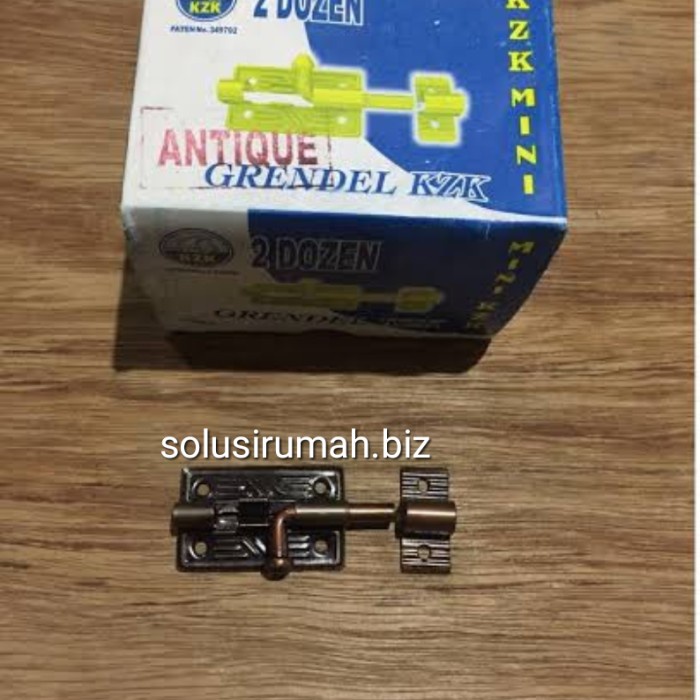 Grendel Slot Plat Aluminium 2 Inch KZK Warna Antik