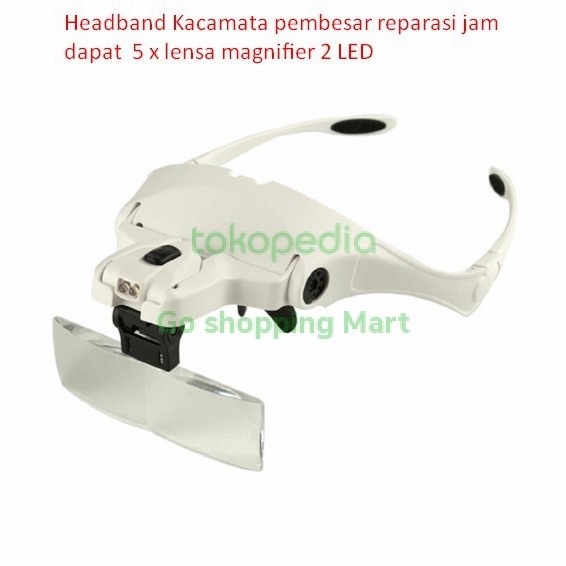 

(COD) GSM Kacamata pembesar reparasi jam dapat 5 x lensa magnifier 2