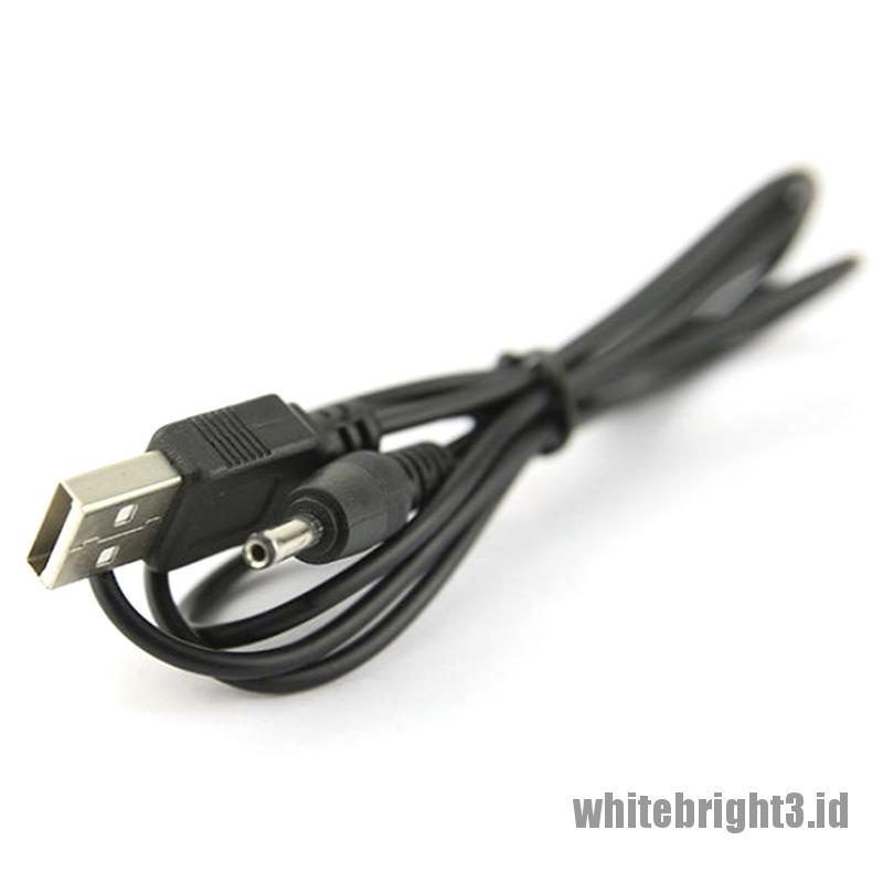 &lt; White3 &gt; Kabel Power DC Barrel Jack Konektor USB Port Ke 2.5 3.5 4.0 5.5mm 5V