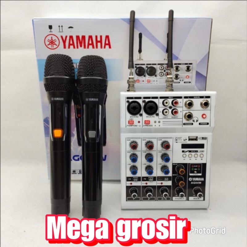cod mixer audio yamaha 4 chenel / mixer plus mic / yamaha ag04w