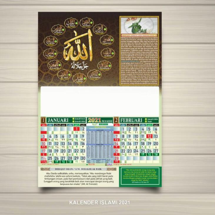 

Ready Stock VPV kalender 2021 kalender islami 2021 kalender hijriyah VR JWC