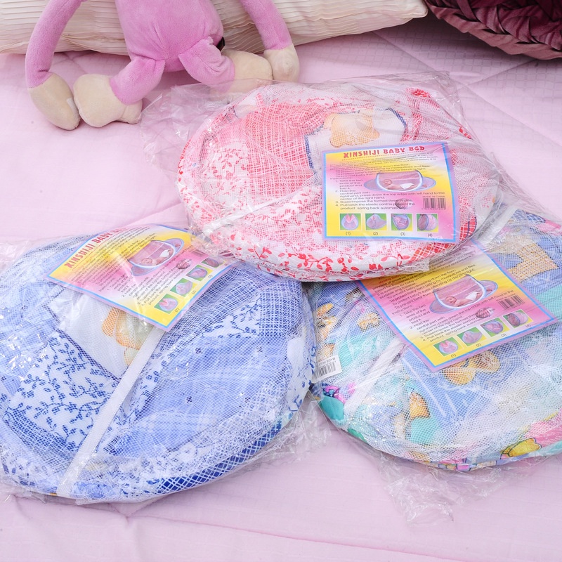 Kasur bayi set kelambu/Lipat Kelambu/Kelambu bayi/Tempat tidur bayi kelambu  (B156-157)