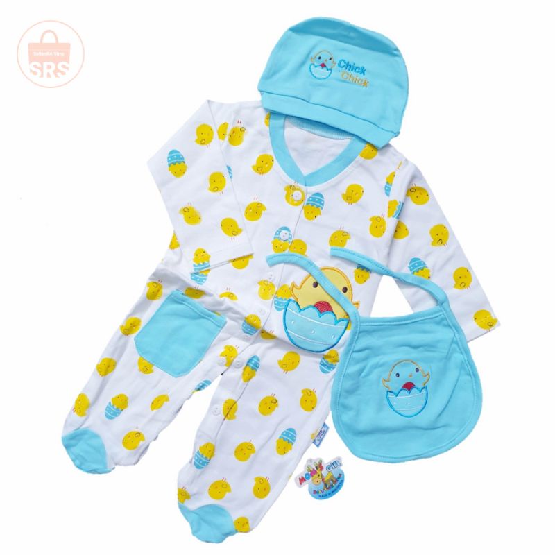 Set Jumper + Topi + Celemek Bayi MG SNI 0-9 Bulan Anti Alergi Baju Kodok Bayi Newborn SLEEPSUIT SET