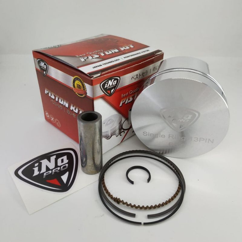 Original Piston Kit Ina Pro 66 pen pin 15 mm 13 mm  Single Ring Dome Mentah Seher Inapro Racing 66mm
