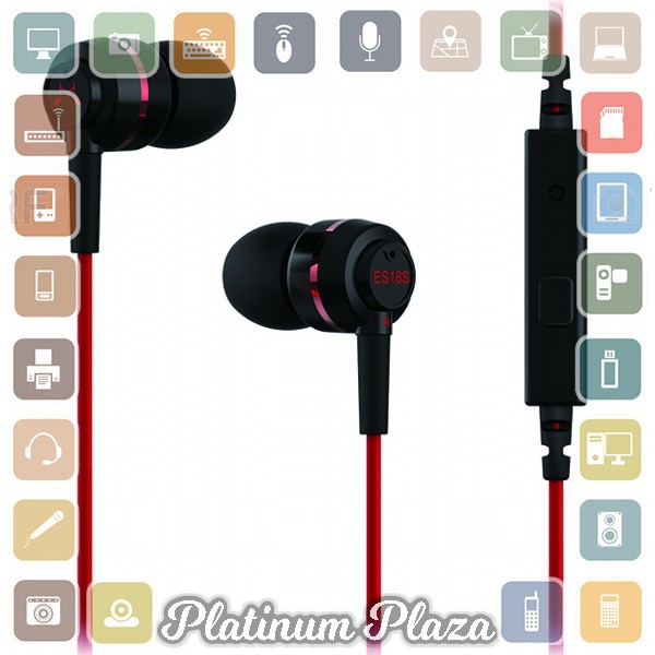 SoundMAGIC Earphones In-ear Sound Isolating Powerful Bass with`20N9GM- Black/Red