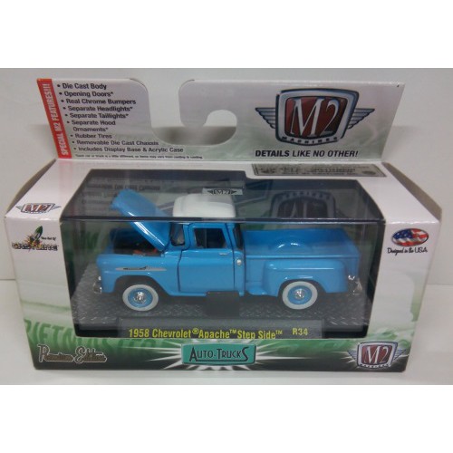 Diecast Mobil M2 Machines 1/64 Chevrolet Apache Step Side 1958