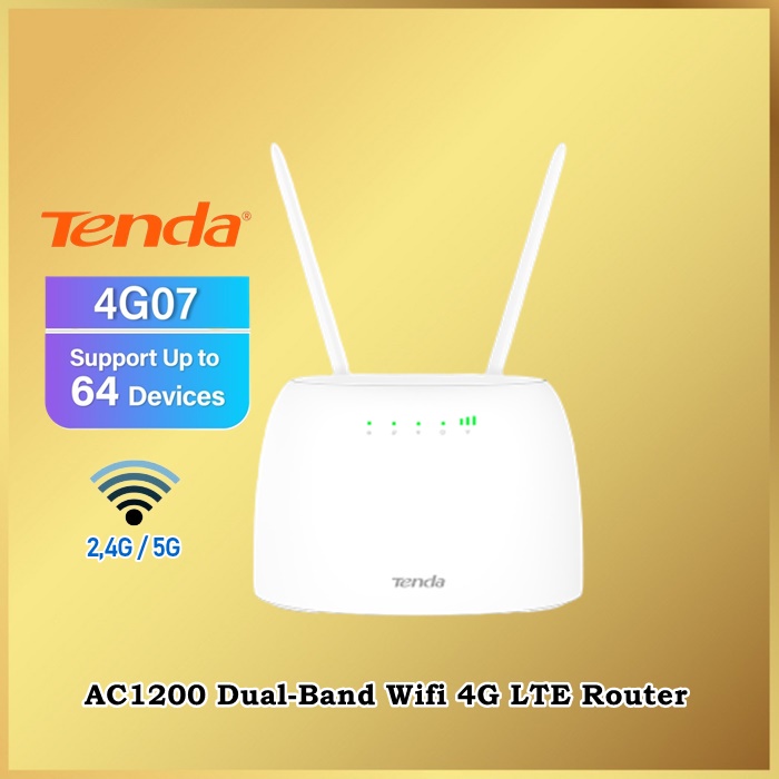 Tenda 4G07 AC1200 Dual-band Wi-Fi 4G 3G LTE Router