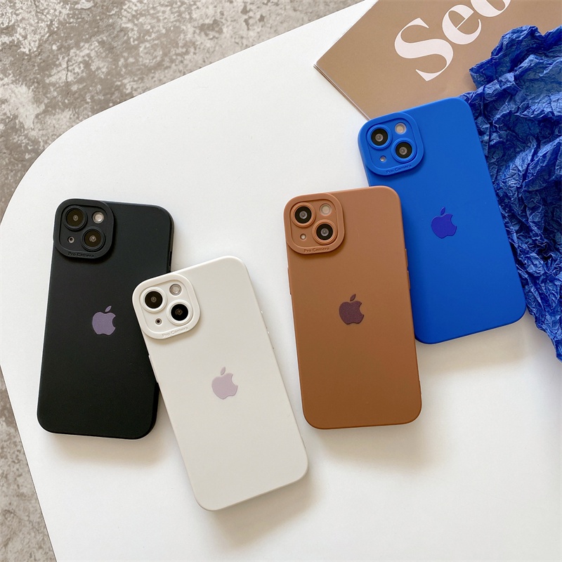 Soft Case Silikon Desain Logo Simpel Untuk Iphone 12 11 Pro Max X Xs Max Xr 7 8 Plus Se2020