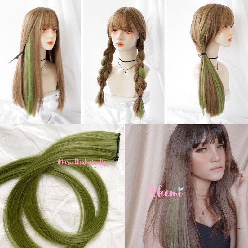 HAIRCLIP WARNA wig hair clip colour highlight rambut sambung palsu extension