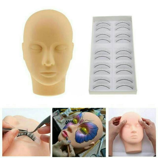 Paket Eyelash Extension / Paket Manekin Belajar Eyelash Extension / Belajar Tanam Bulu Mata Palsu