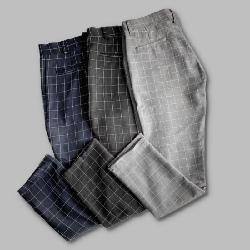 Celana Tartan Pria Celana panjang pria Long Pants Kotak Kotak Hight Quality Premium