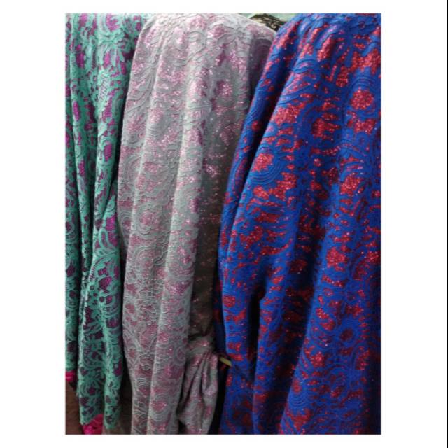 KAIN BAHAN BROKAT BONDING TWO TONE [HARGA UNTUK 50CM/0.5CM]