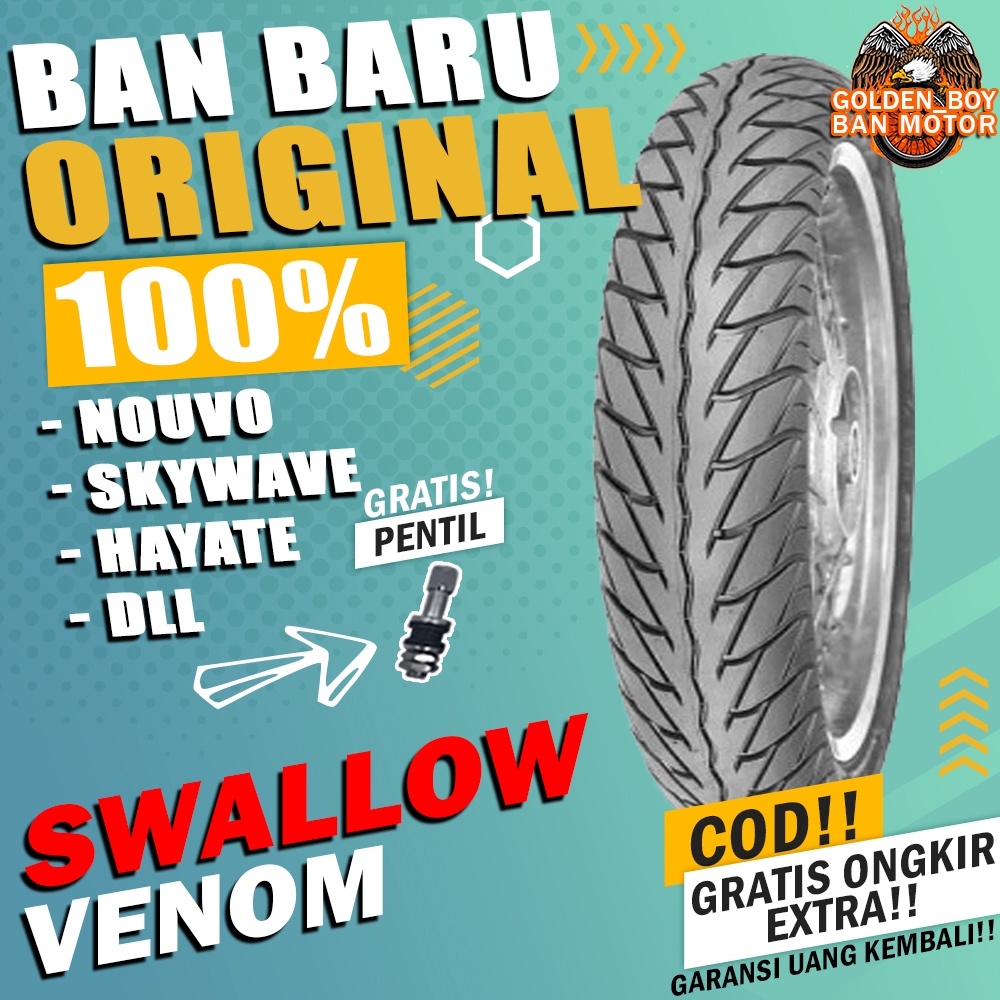 ban motor matic tubles swallow venom ring 16 tubles sepasang paket ban motor matic depan belakang no