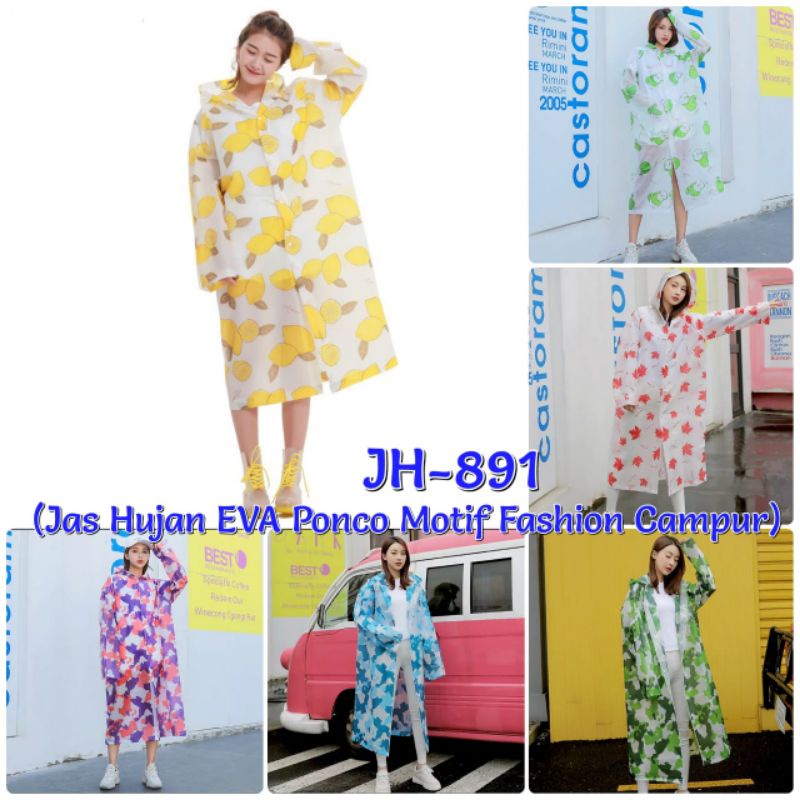 jas hujan eva motif fashion 891