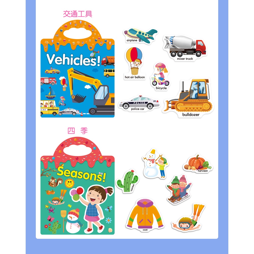 [BIG SALE] Buku Stiker Anak /Reusable Sticker/ Sticker Activity Book Mainan Edukasi Anak