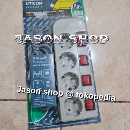 PERTUKANGAN PERLENGKAPAN LISTRIK TERMINAL LISTRIK/SAKLAR UTICON/STOP KONTAK UTICON 4 LUBANG KABEL 1-