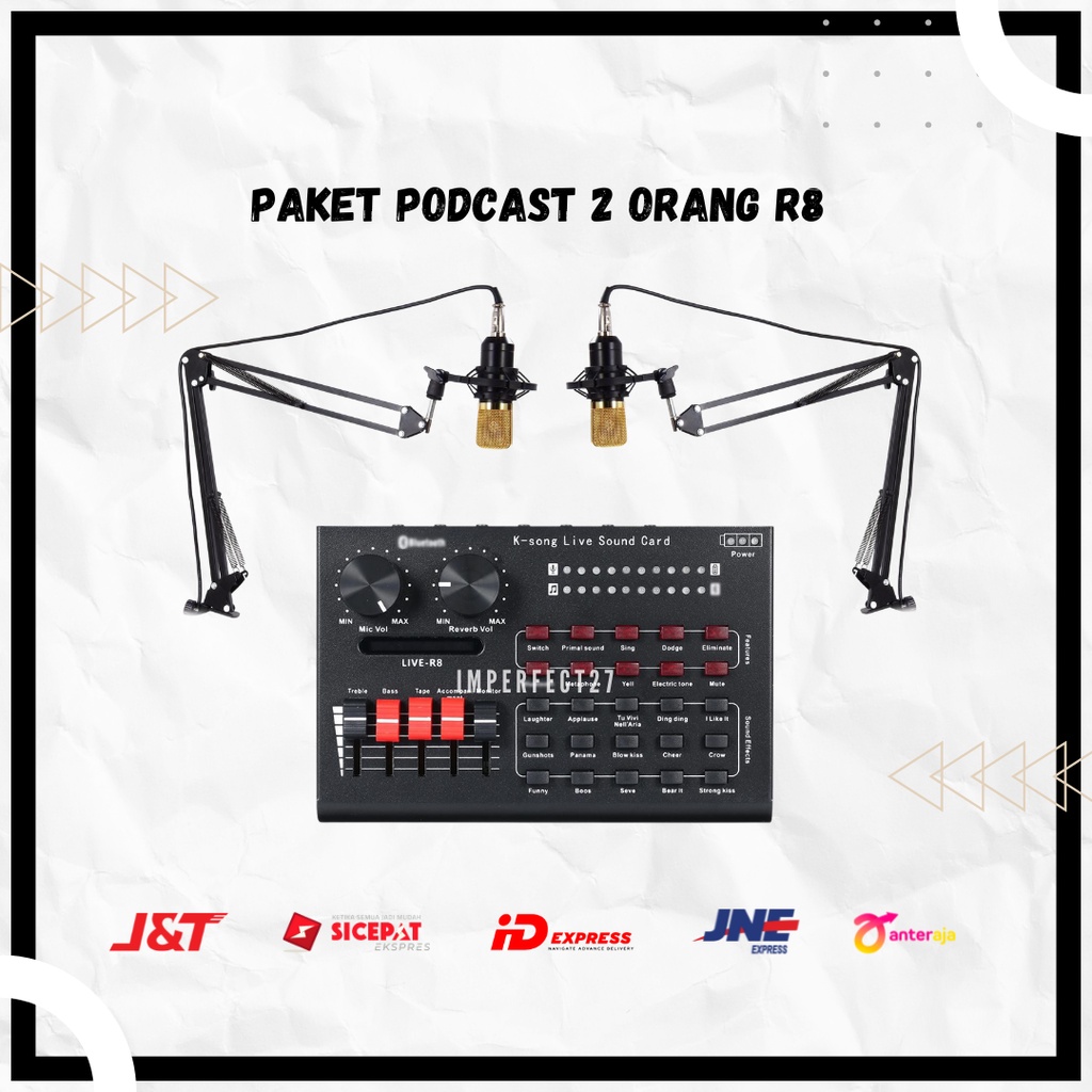 Paket Podcast 2 Orang Soundcard R8