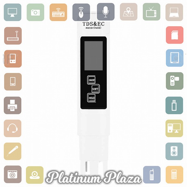 VKTECH Alat Ukur Uji TDS EC Meter Digital Air Minum Akuarium Tester - PH20 - White`3S0DO2-