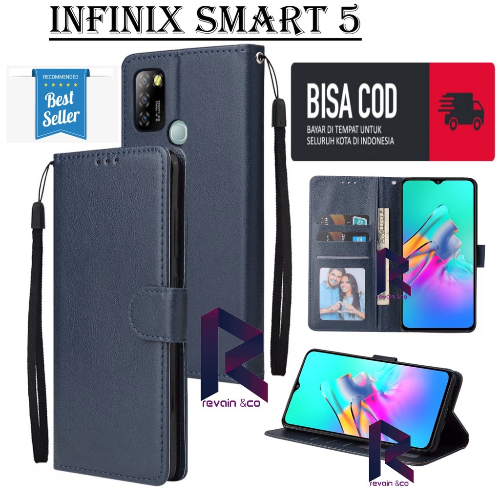 CASE INFINIX SMART 5 FLIP WALLET LEATHER KULIT PREMIUM FLIP COVER SARUNG BUKA TUTUP FLIP CASE INFINIX SMART 5