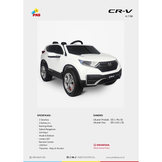 Mobil Aki PMB M 7788 M7788 Honda CRV Mobil Aki Remote &amp; Manual