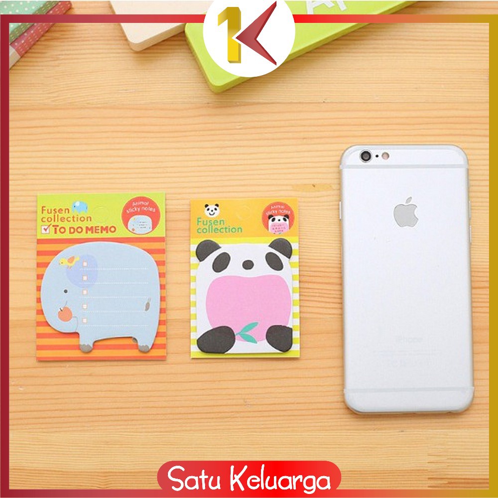 SK-A3 Sticky Notes Motif Binatang Tempelan Kertas Catatan Memo Note Karakter Animal Lucu Unik-7