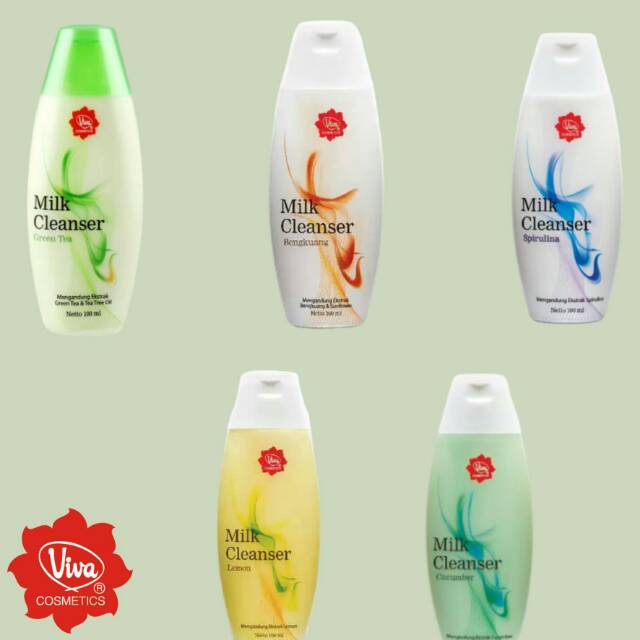 VIVA Milk Cleanser Cleansing 200 ML - Susu Pembersih &amp; Air Mawar BPOM