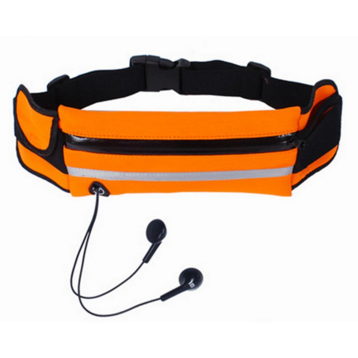 Waterproof Waist Bag Running Belt with Earphone holeTas Pinggang Olaharaga Jogging Lari