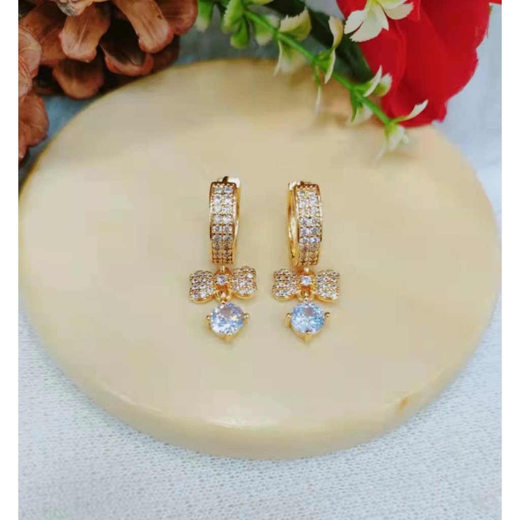 Anting Xuping Mata Full Lapis Emas Perhiasan A-D