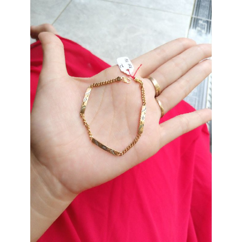 Gelang Tangan Wanita Emas Asli Terbaru Gelang Emas Asli Model Plat 3 Kado Gelang Wanita Emas Asli