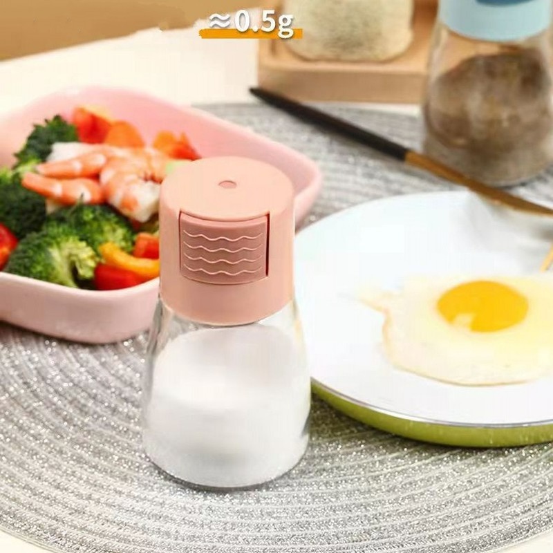 Botol Penyimpanan Bumbu Garam Model Tekan Warna Acak Untuk Dapur