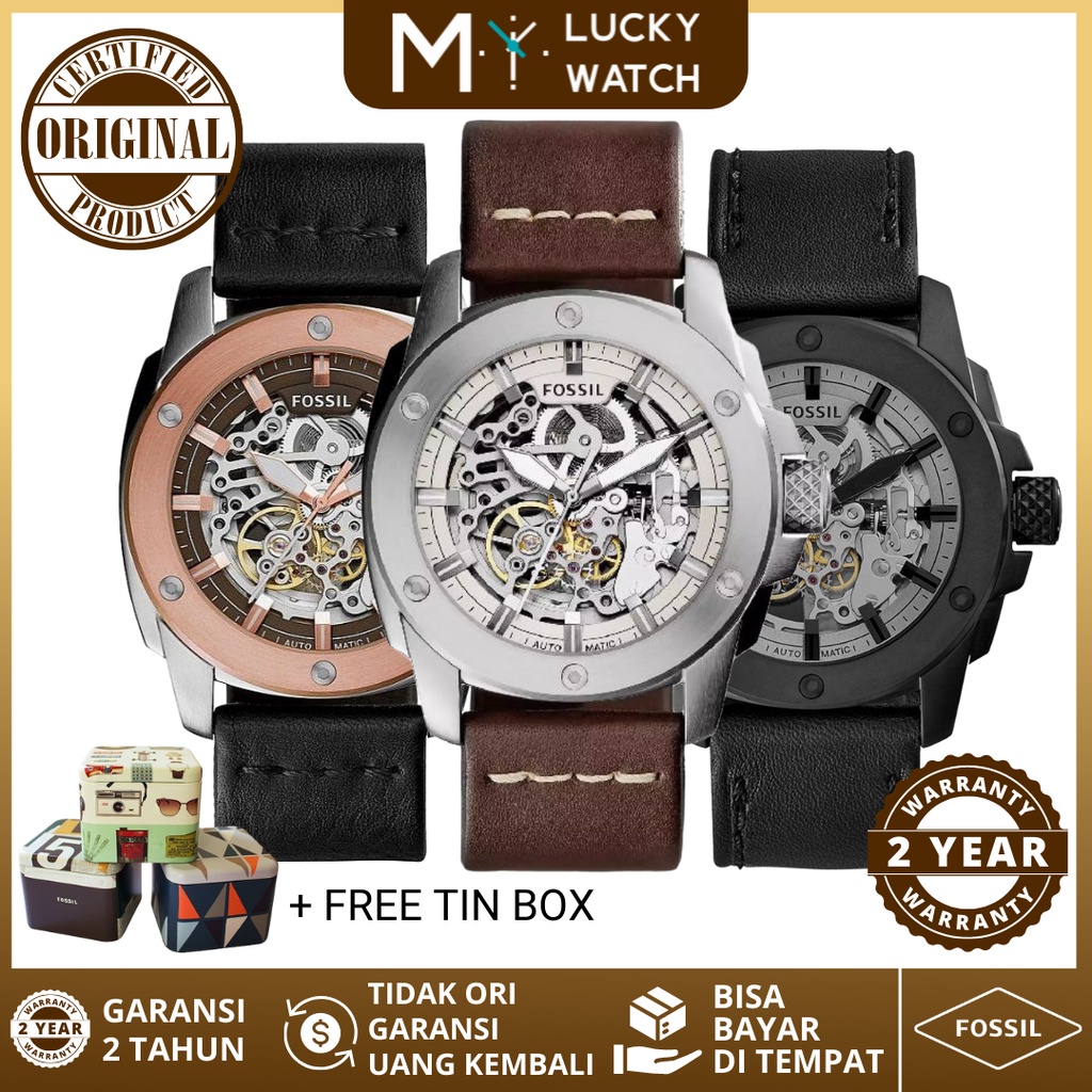[ Original - Garansi 2 Thn ] Jam Tangan Pria Automatic ME3082 ME3134 ME3083 Modern Machine Leather K