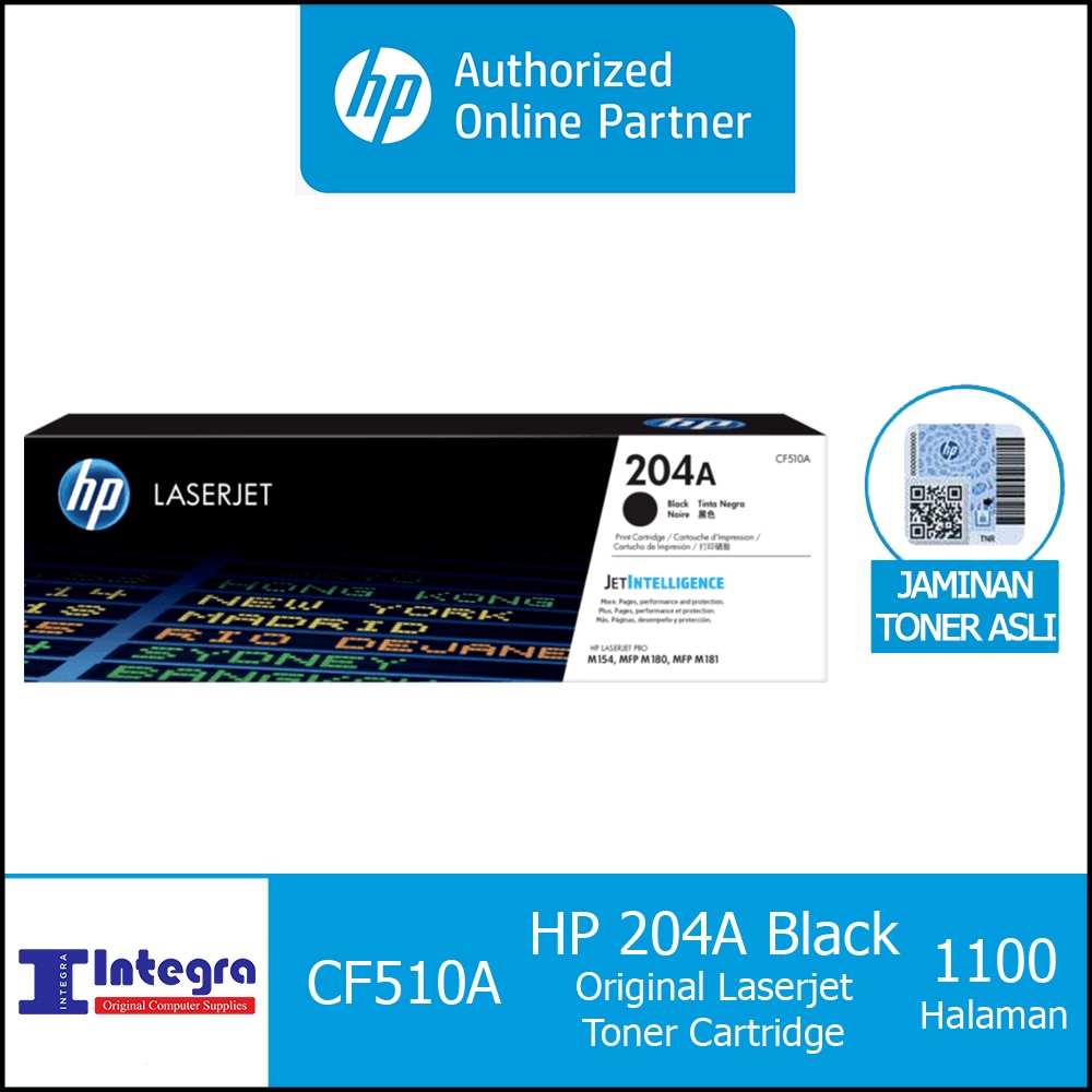 Toner HP 204A Black Original LaserJet Cartridge - CF510A