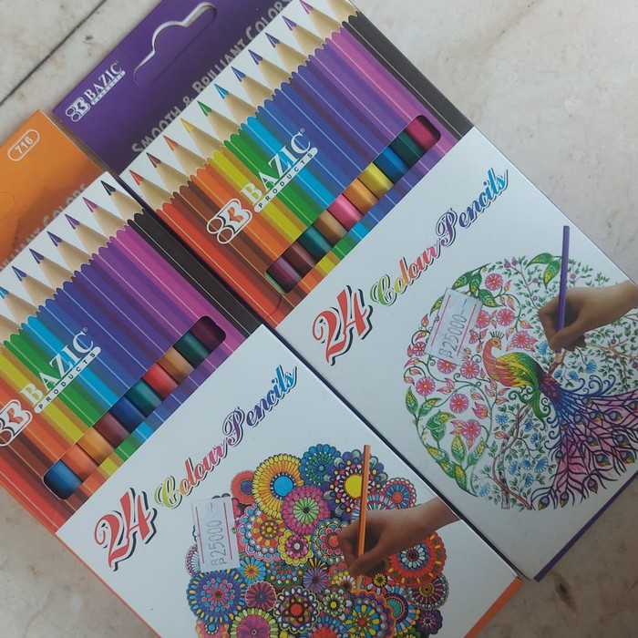 

Pencil warna 24 warna merek basiz premiun