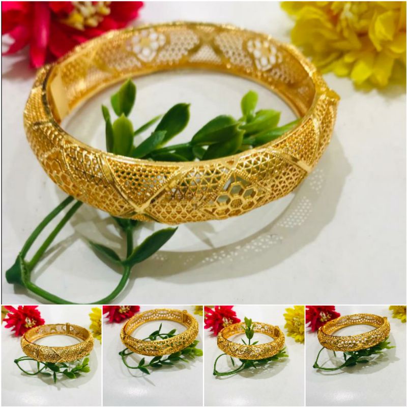 Fourfashion Gelang Bangkok Terlaris Dewasa Murah Perhiasan Set Lapis Emas Awet - YT148