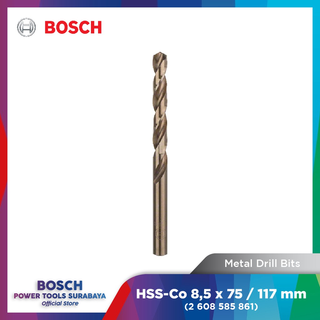 Mata Bor Besi & Baja Bosch HSS-Co 8,5 mm