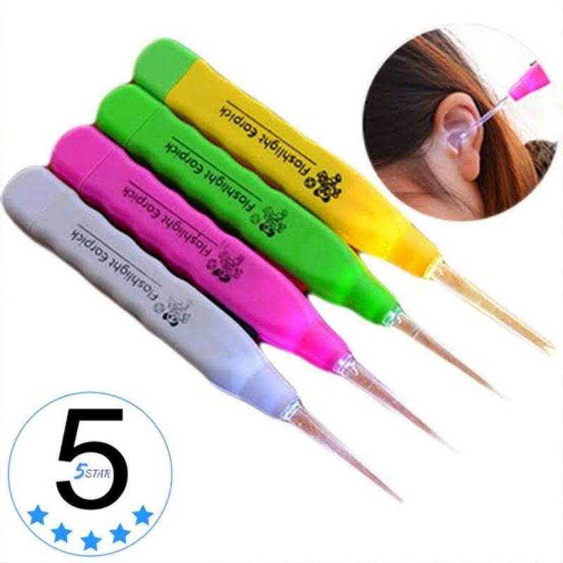 Earpick Korek Kuping LED Pembersih Telinga Removing Wax