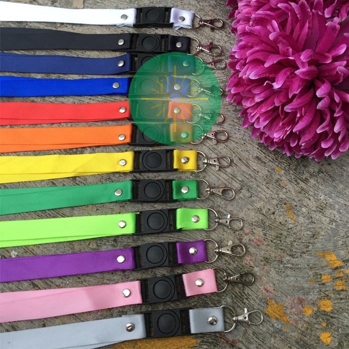 

ORGANIZER-DOCUMENT- TALI ID CARD NYLON 2 CM STOPPER CANTELAN / TALI LANYARD / GANTUNGAN ID - PUTIH