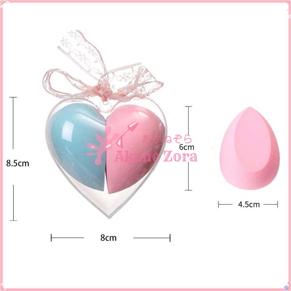 Akane Zora Beauty Blender for Foundation Make Over Make Up Sponge Spons Make Up Heart Shape Sponge Make Up