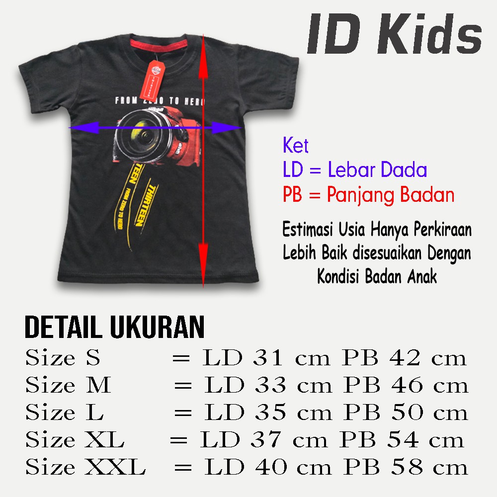 Kaos Anak Distro Thirteen Camera 214