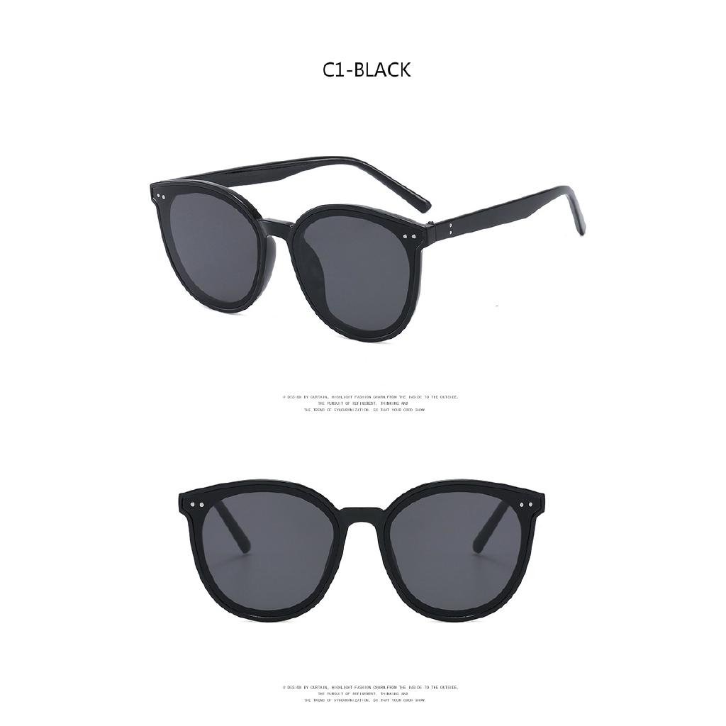 Fashion round frame ins trend men and women all-match sunglasses