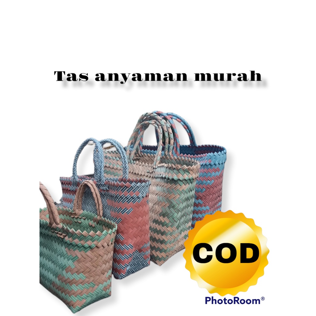 READY STOK - TAS ANYAMAN MURAH Plastik Lurik Hampers/Sovenir/Berkatan/Lebaran