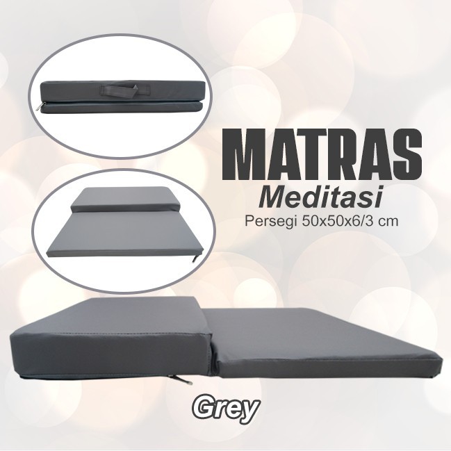 Matras / Bantal/Alas Meditasi (Bantal doa/duduk) Persegi Grey