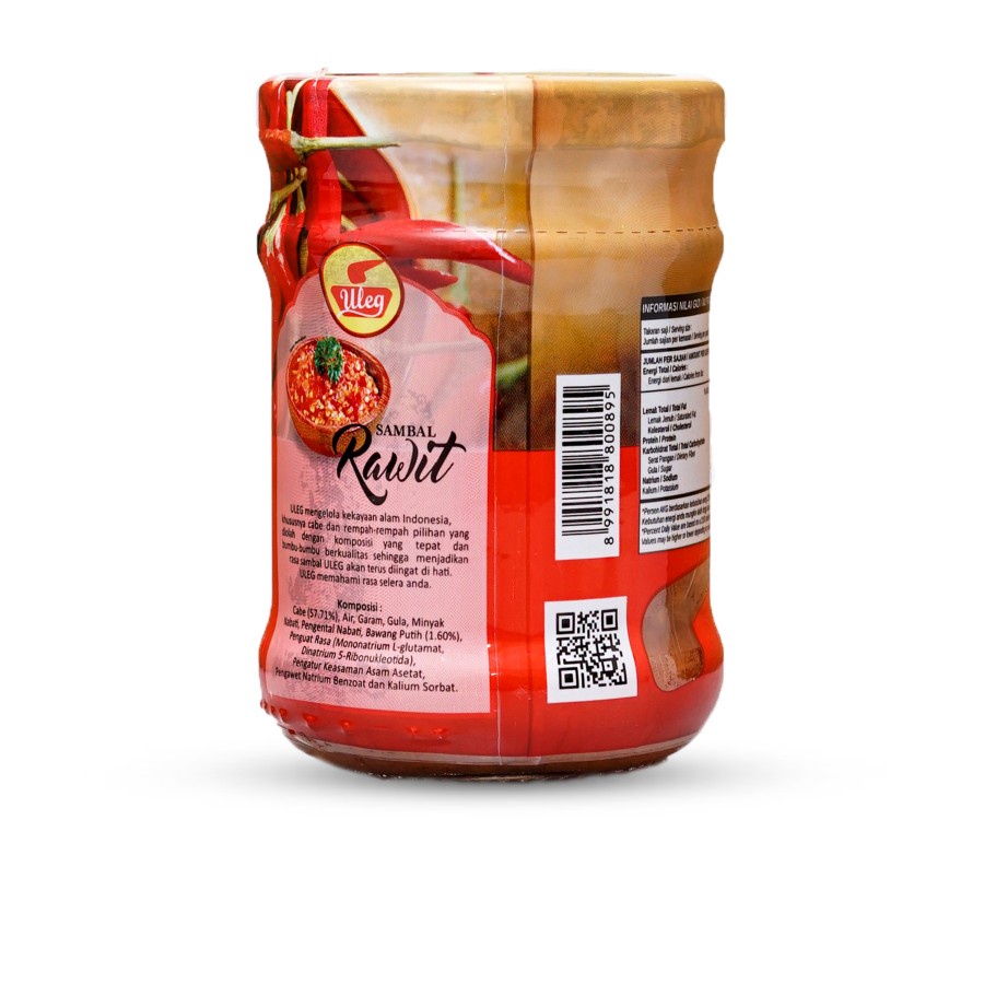 SAMBAL RAWIT ULEG FINNA 180GR JAR HALAL